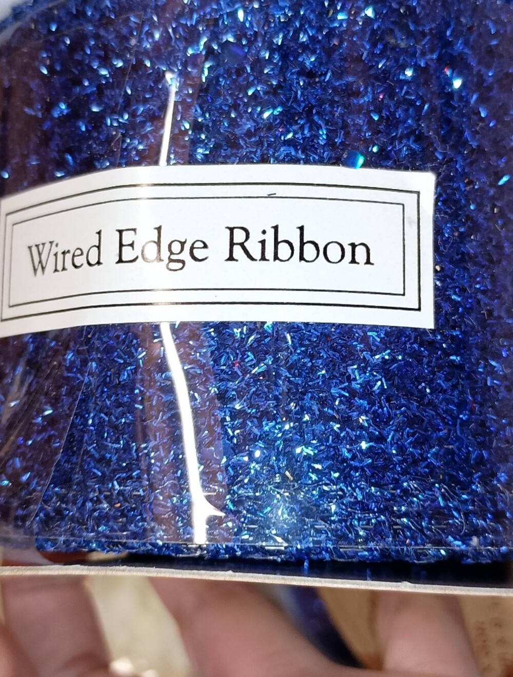 Wired Edge Ribbon – Shimmering Blue Gift Wrap Accent